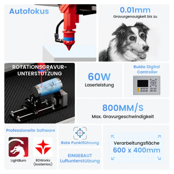 grabadora_laser Monport 60W CO2 laser 600x400mm tööalaga
